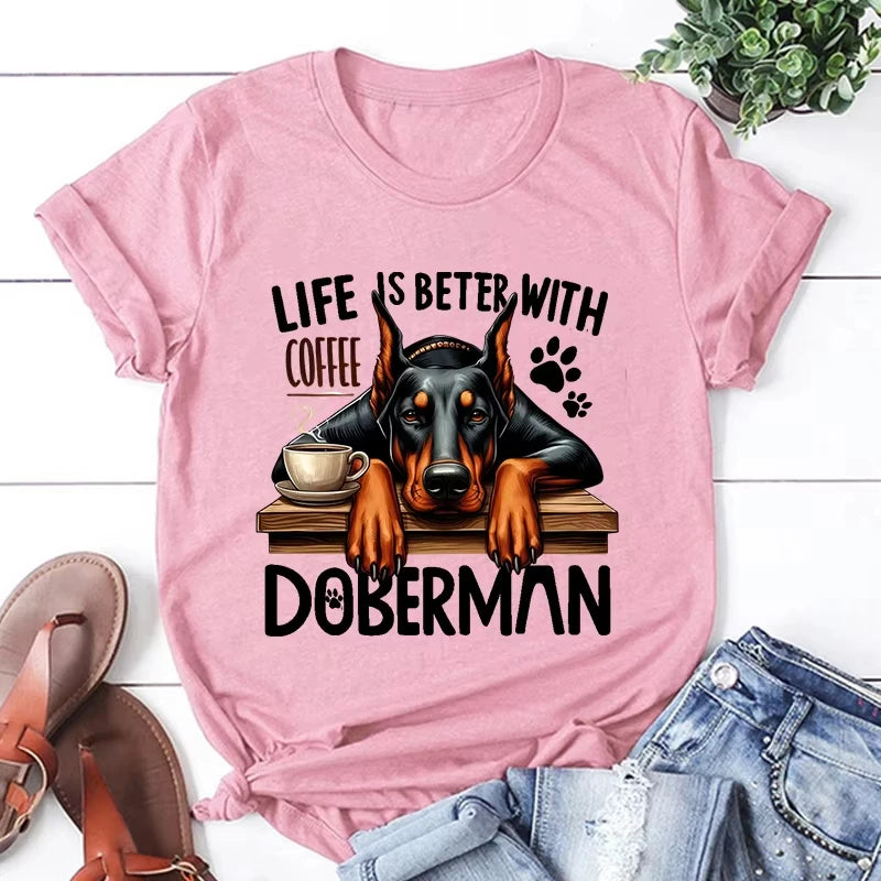 Áo thun Doberman Pinscher