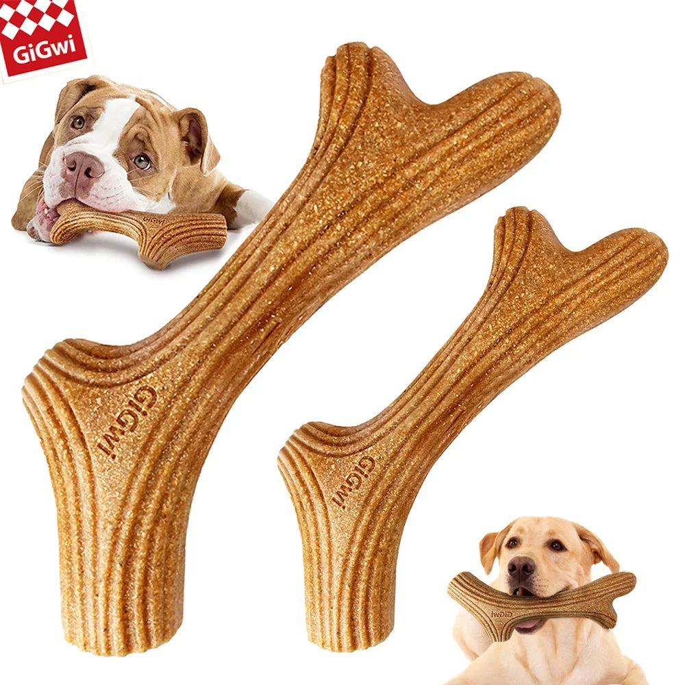 Natural Wood Grain Bone Chew Toy