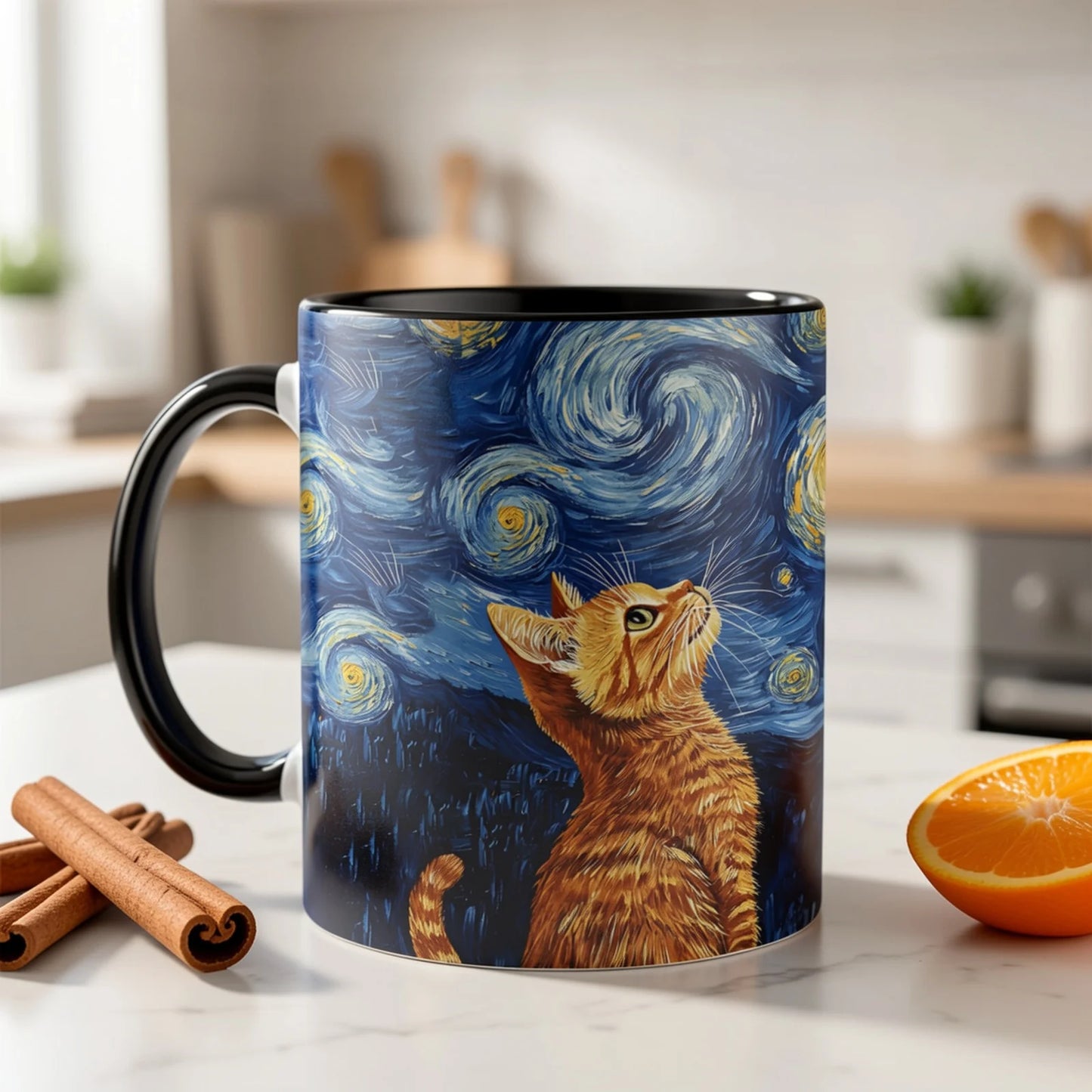 Tasse d’art Chat Van Gogh