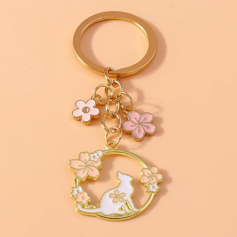 Cute Cartoon Cat Keychain