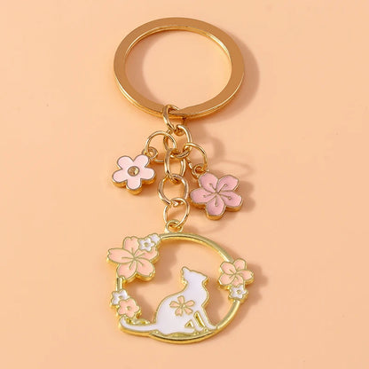 Cute Cartoon Cat Keychain