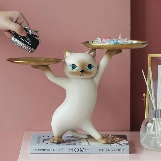 Sculpture Cat Key Holder Decor