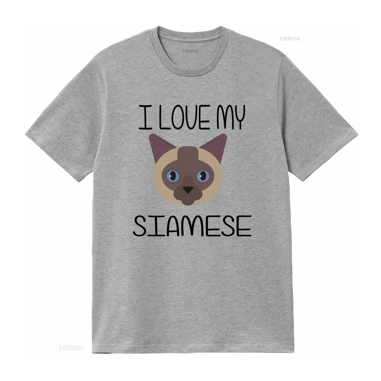Ich liebe mein siamesisches Katzen-T-Shirt