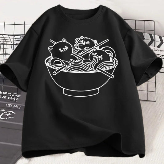 Japanese Cat Ramen T-Shirt
