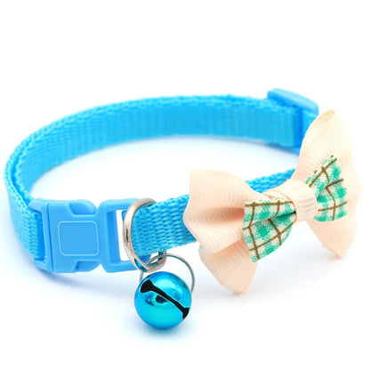 Plaid Bow Tie Pet Collar