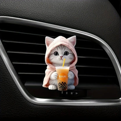 Cute Hooded Cat Air Vent Clips