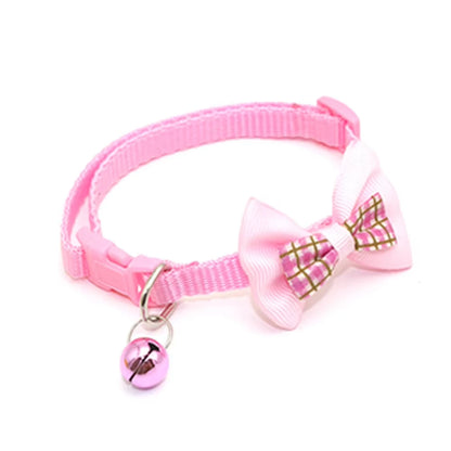 Plaid Bow Tie Pet Collar