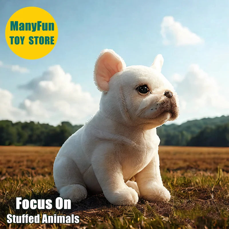 White French Bulldog Plush Toy