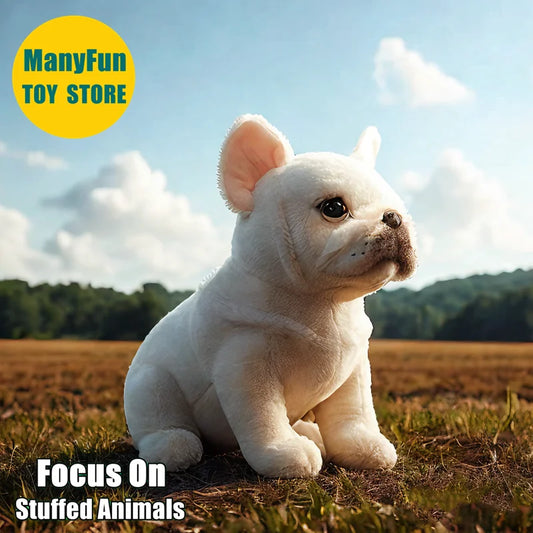 White French Bulldog Plush Toy