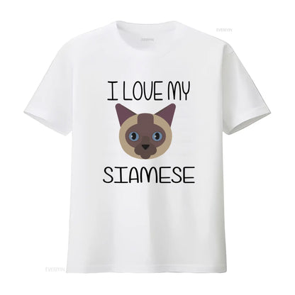 Ich liebe mein siamesisches Katzen-T-Shirt