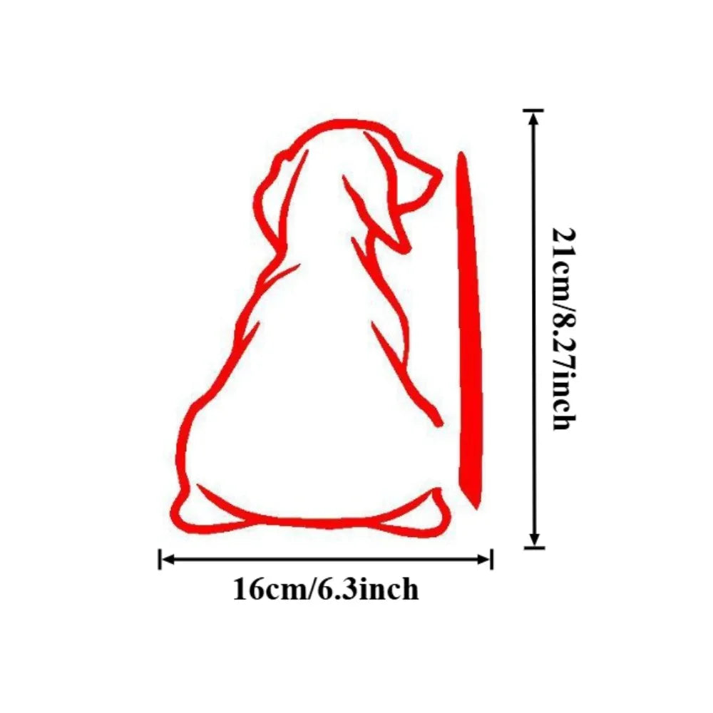 Dog Rear-Window Wiper Vinyl Decal