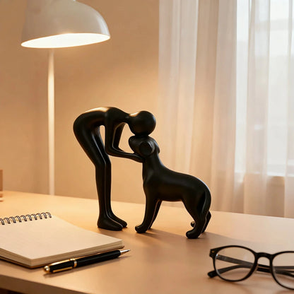 Human-Dog Bond Sculpture