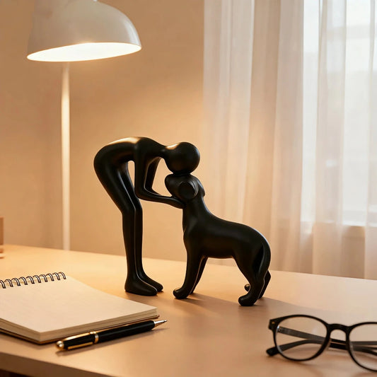 Human-Dog Bond Sculpture