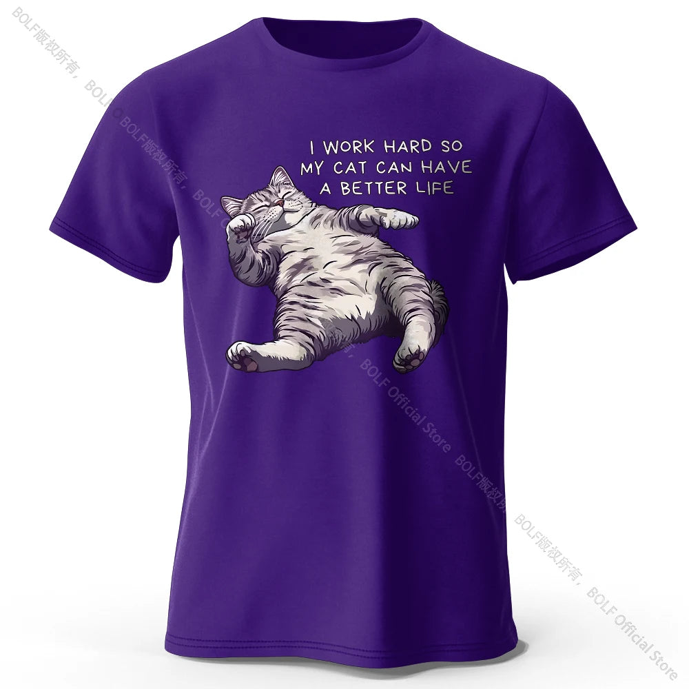 Cat Lover Cotton T-Shirt