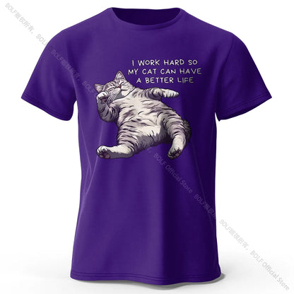 Cat Lover Cotton T-Shirt