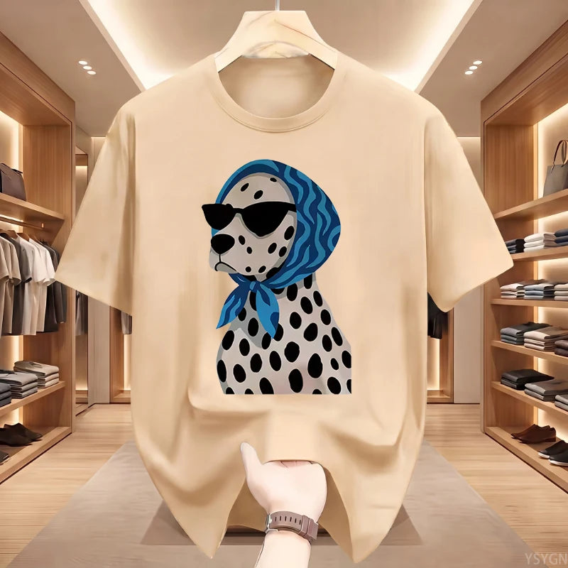 Summer Retro Dalmatian Print T-Shirt