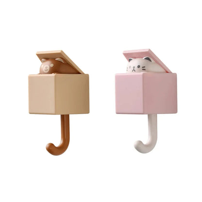Cartoon Cat Hook Wall