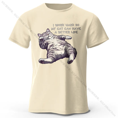 Cat Lover Cotton T-Shirt