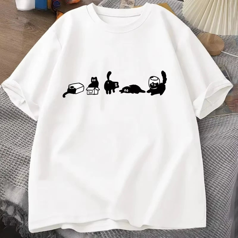 T-shirt cinq chats d’humeur