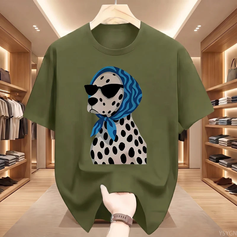Summer Retro Dalmatian Print T-Shirt