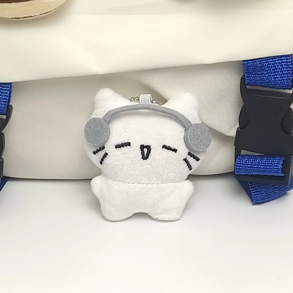 Cute Headphones Kitten Keychain