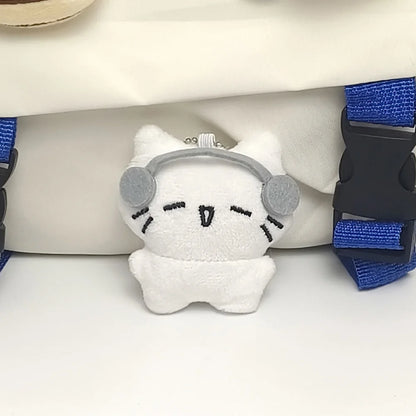 Cute Headphones Kitten Keychain