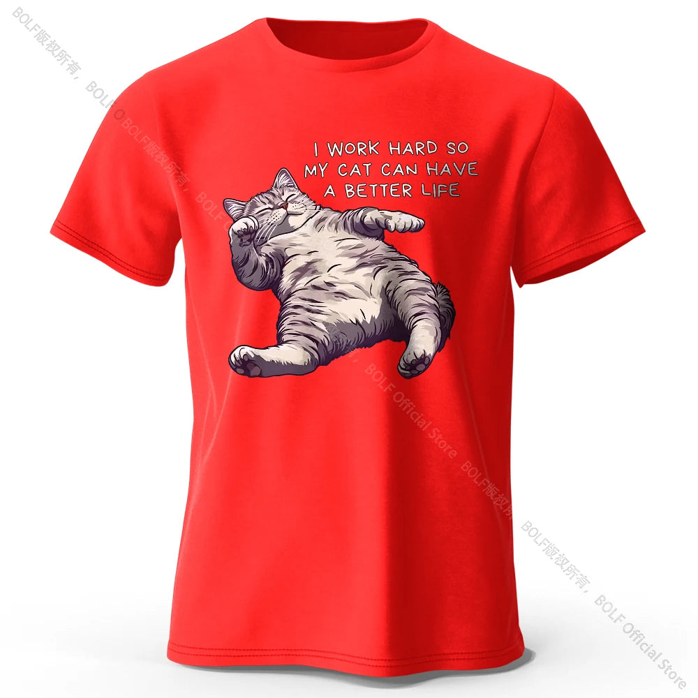Cat Lover Cotton T-Shirt