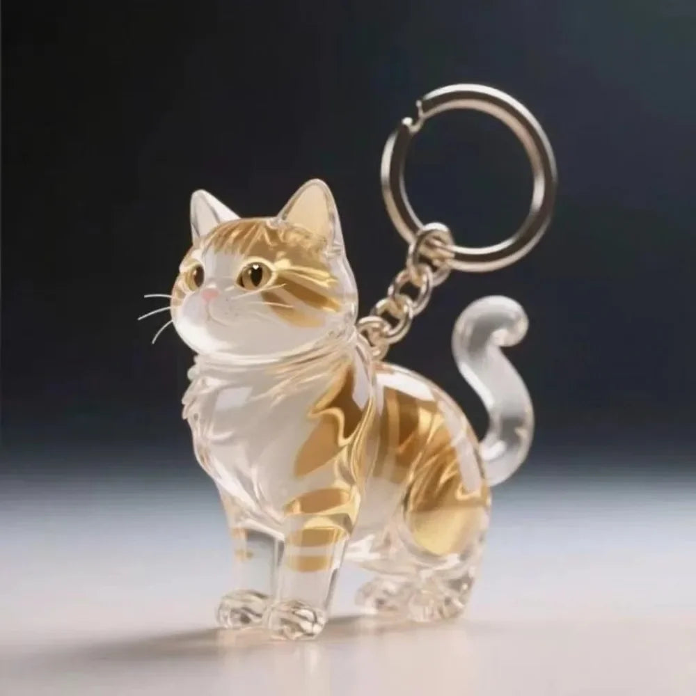 Porte-clés acrylique chat