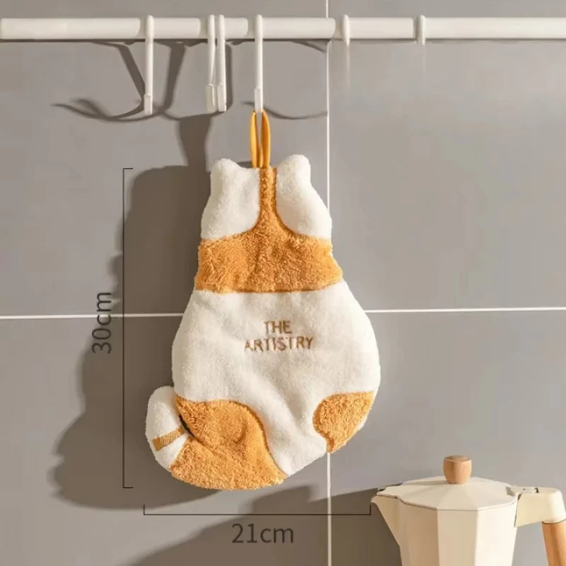 Cute Cat Hanging Towel