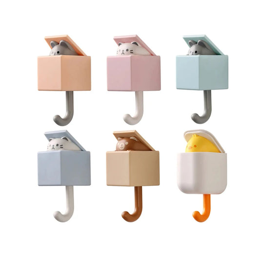 Cartoon Cat Hook Wall