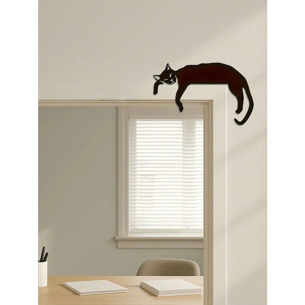 Black Cat Metal Wall Art