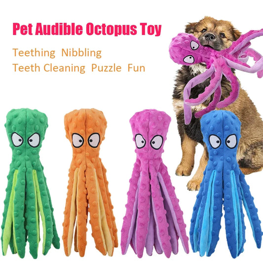 Octopus Squeaky Dog Toy