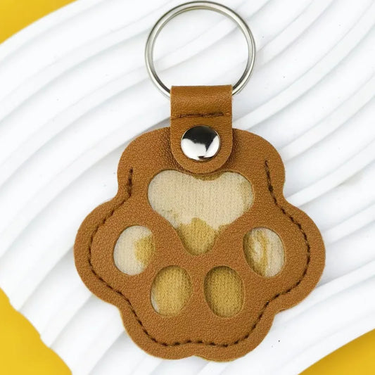 Porte-clés souvenir de cheveux de patte d’animal de compagnie