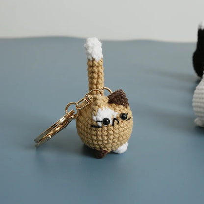 Porte-clés au crochet série chaton