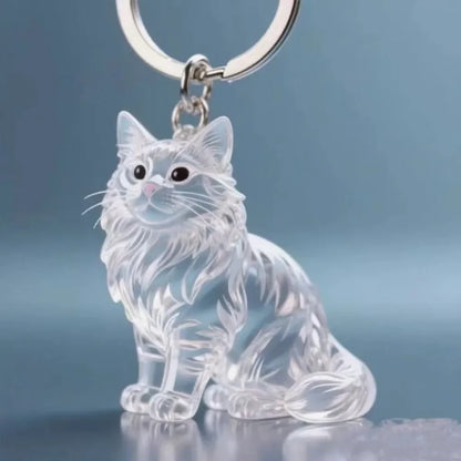 Porte-clés acrylique chat