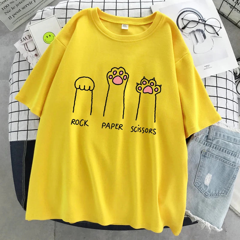 Rock Paper Scissors Funny Cat Shirt