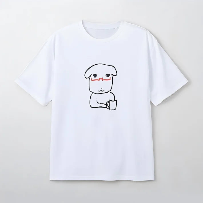 Unisex Dog and Cat Sketch Graphic Cotton T-Shirt