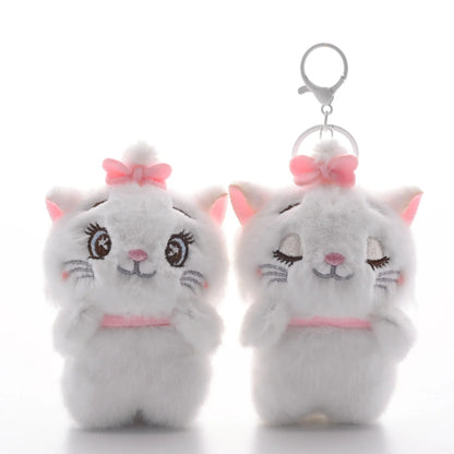 Porte-clés en peluche chat Marie