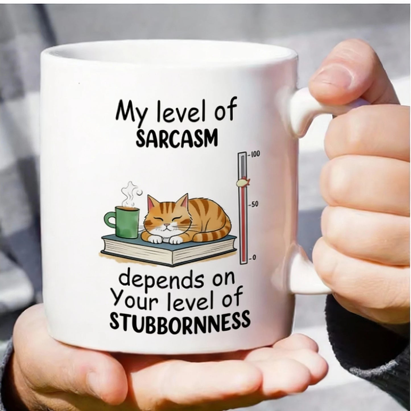 Tazza con gatto divertente con sarcasmo
