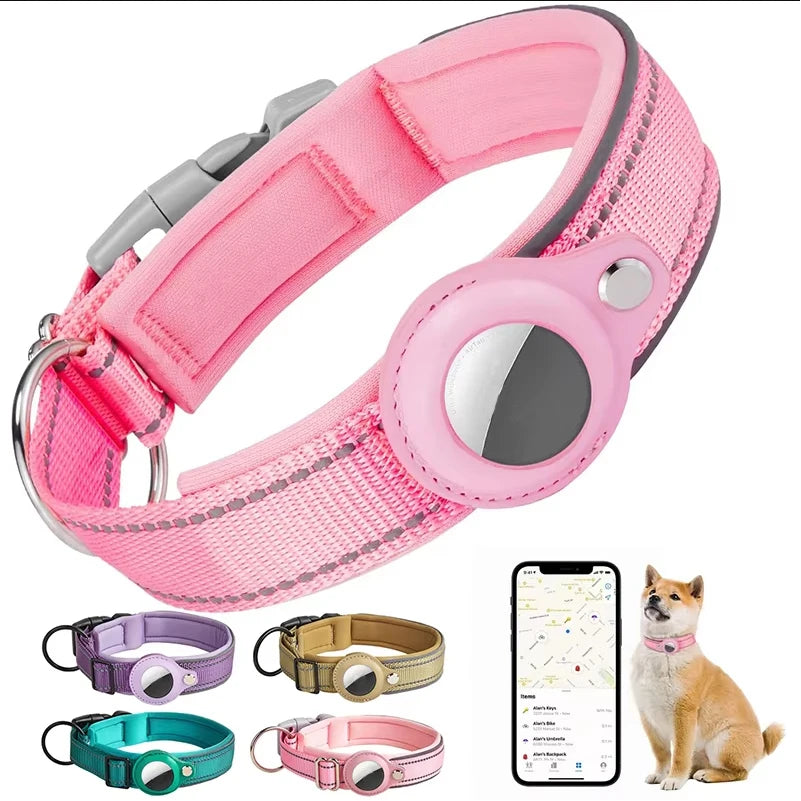 Collare per cani riflettente con supporto AirTag