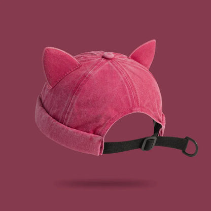 Cappello senza tesa con orecchie di gatto