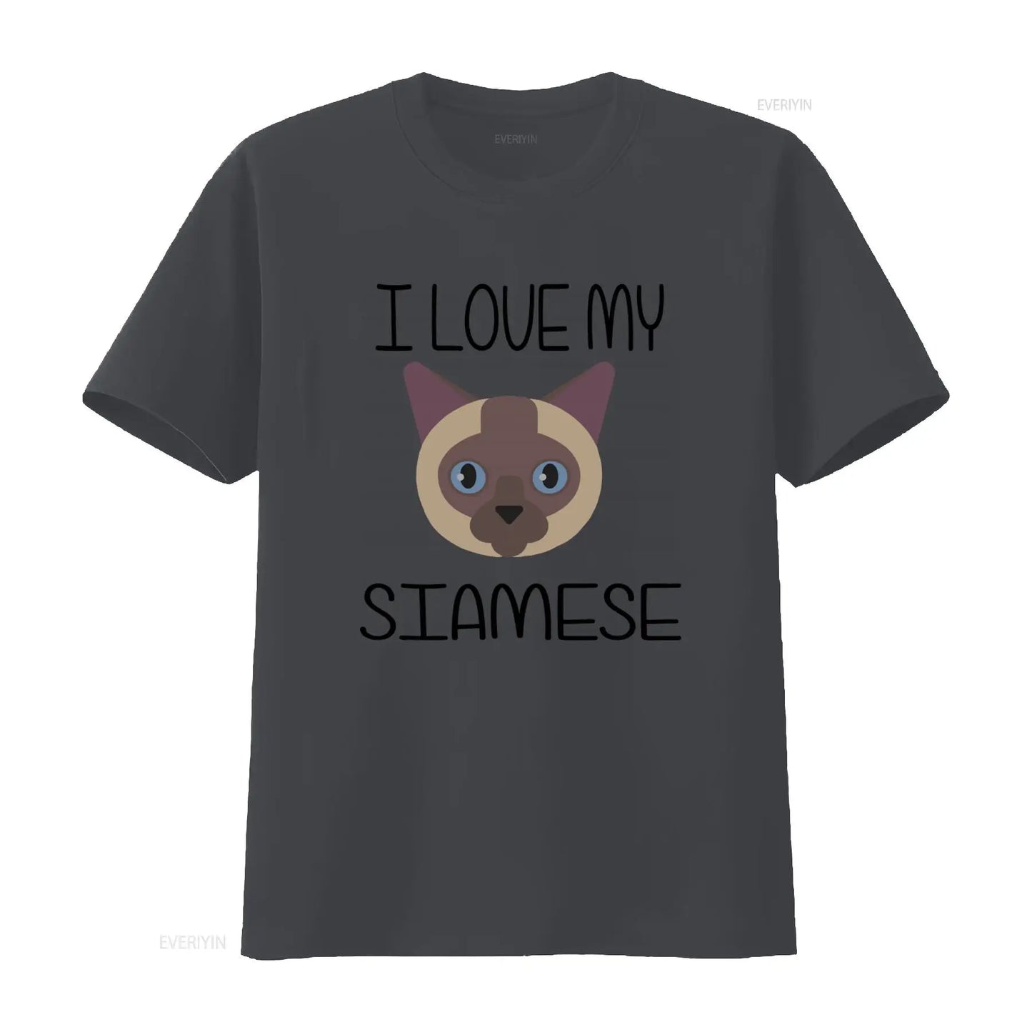 Ich liebe mein siamesisches Katzen-T-Shirt