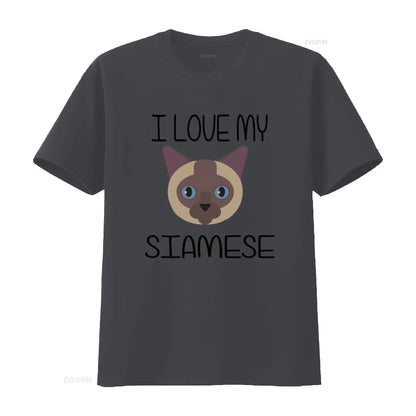 Ich liebe mein siamesisches Katzen-T-Shirt