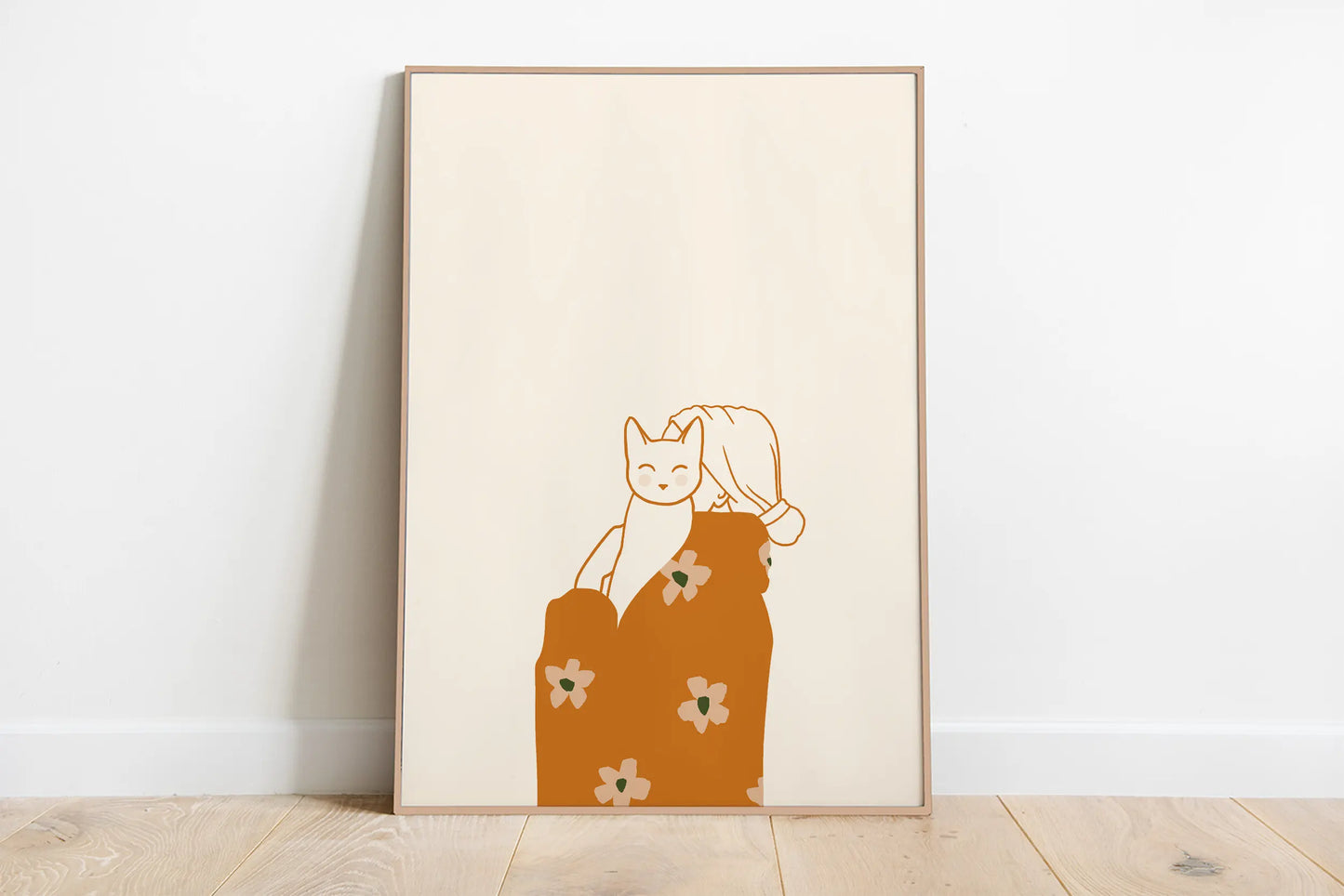 Poster da parete con gatto minimalista