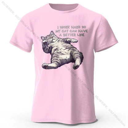 Cat Lover Cotton T-Shirt