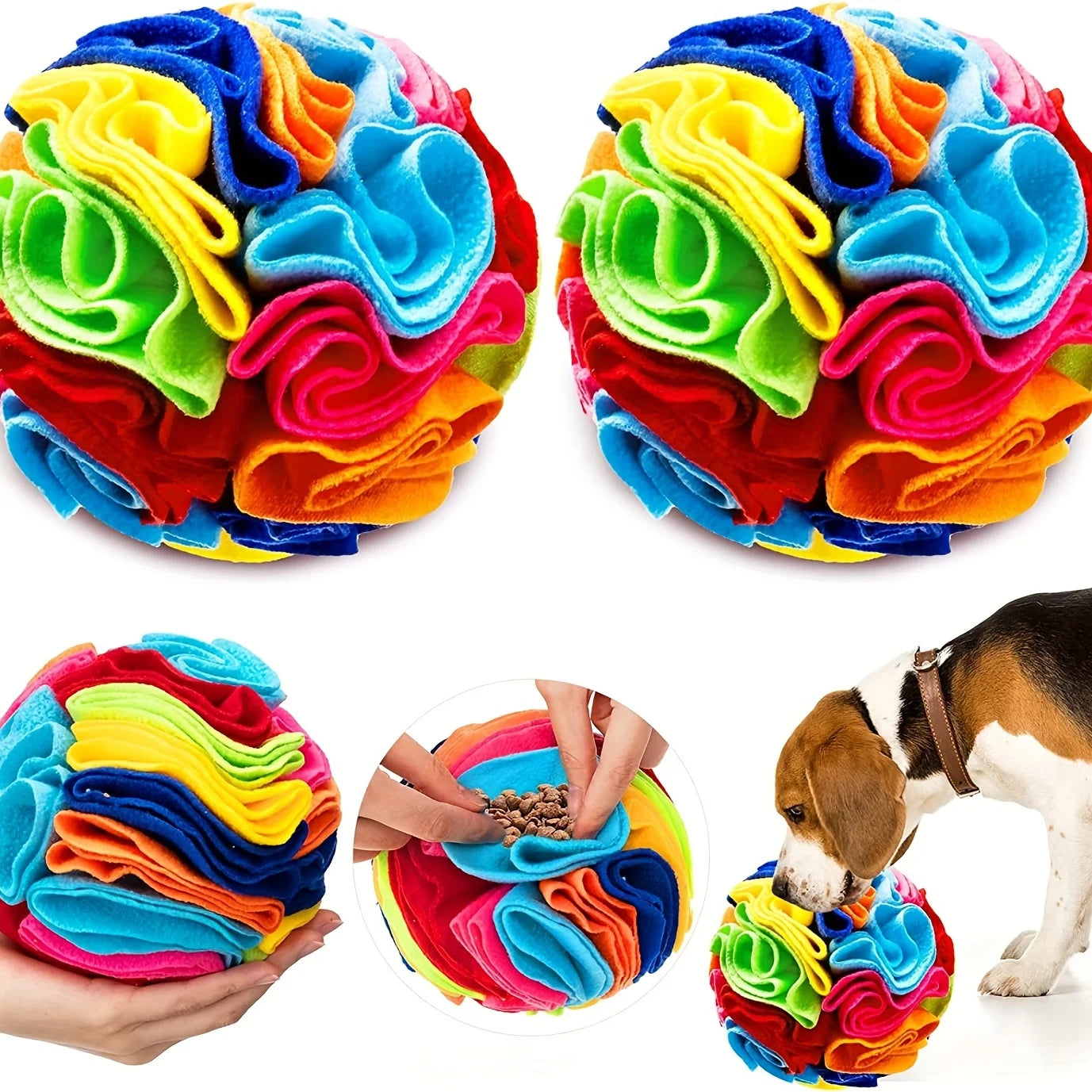 Rainbow Snuffle Ball Dog Toy