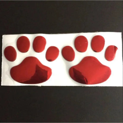 Metallic Paw Print Car Decal