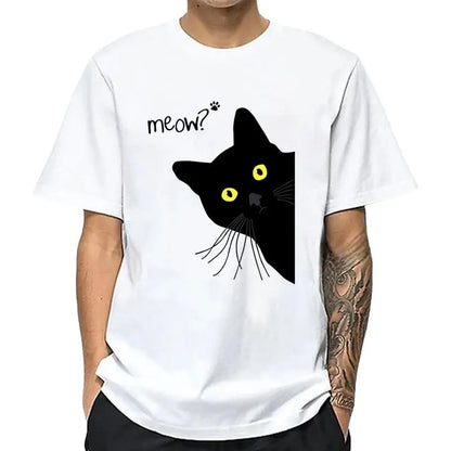 Meow Black Cat T Shirt