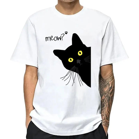 Meow Black Cat T Shirt