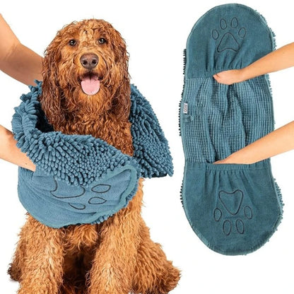 Toalla de baño para mascotas de chenilla